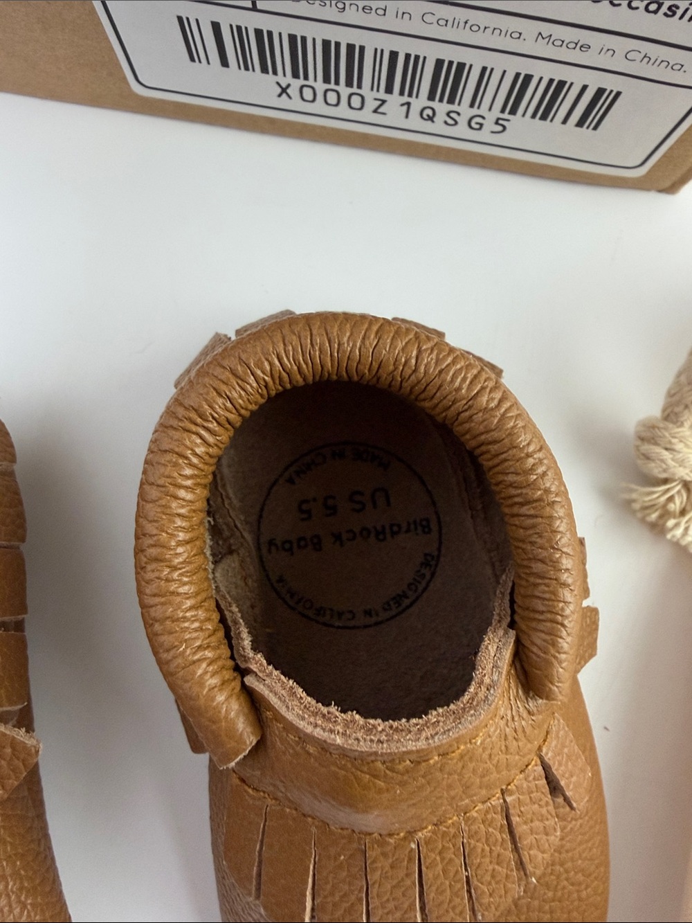 Bird Rock Baby Leather Moccasins New in Box Size 5.5 - Picture 4 of 14